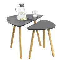 Couchtisch Levanger 2er Set Bambus Grau