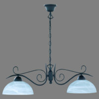 Deckenlampe im Landhausstil Alabaster rostfarben