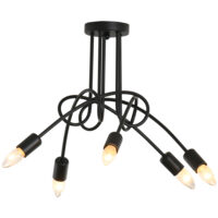 Deckenlampe mit 5 Armen Stahl Schwarz Ø57 x 37 cm