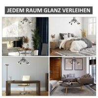 Deckenlampe mit 5 Armen Stahl Schwarz Ø57 x 37 cm