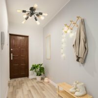 Deckleuchte Deckenlampe Wandlampe Glas 40W Schwarz Stahl 36x36x21 cm