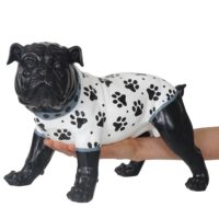 Deko Figur Bulldogge Polyresin Skulptur Hund handbemalt
