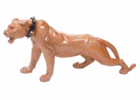 Skulptur Panther ~ antik hochglanz