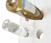 Deko-Rüttelbrett Weinregal für 20 Flaschen Shabby weiss