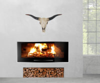 Deko Schädel 75cm Stier