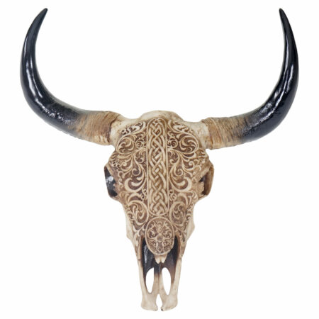 Deko Schädel Trophäe Stier Bulle mit Tribal In-/Outdoor 65cm