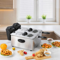 Doppel Friteuse Fritteuse Fritöse Frittöse 2x2000