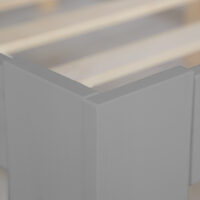 Doppelbett Holzbett 140x200cm Massivholz Grau