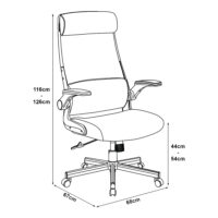 Bürostuhl Labura Weiss/Grau