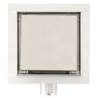 Duschablauf Abflussrinne Edelstahl Siphon 20x20cm