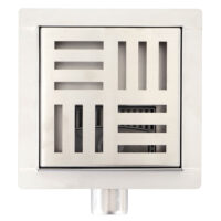 Duschablauf Abflussrinne Edelstahl Siphon 20x20cm