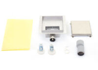 Duschablauf Abflussrinne Edelstahl Siphon 20x20cm