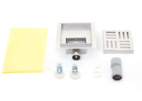 Duschablauf Abflussrinne Edelstahl Siphon 20x20cm