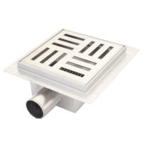 Duschablauf Abflussrinne Edelstahl Siphon 20x20cm