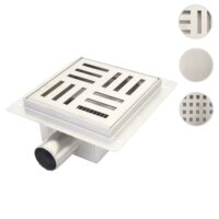 Duschablauf Abflussrinne Edelstahl Siphon 20x20cm