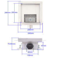 Duschablauf Abflussrinne Edelstahl Siphon 20x20cm