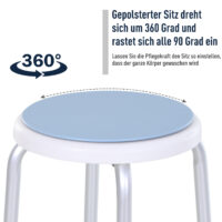Duschhocker Drehsitz rutschfest Duschstuhl