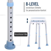 Duschhocker Drehsitz rutschfest Duschstuhl
