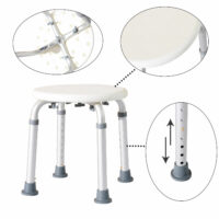 Duschstuhl 8-fach höhenverstellbar bis 135kg Duschhocker