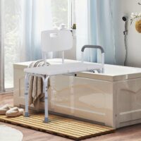 Duschstuhl Badewannensitz mit Rückenlehne 136kg