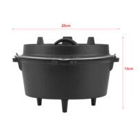 Feuertopf Dutch Oven Jacob 4.2L Gusseisen Schwarz