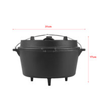 Feuertopf Dutch Oven Jacob 9L Gusseisen Schwarz