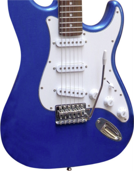 E-Gitarre Massivholz mit Kabel