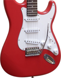 E-Gitarre Massivholz mit Kabel