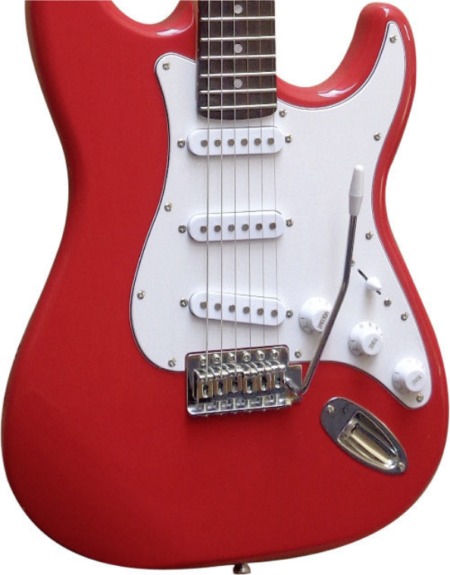 E-Gitarre Massivholz mit Kabel