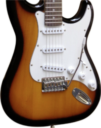 E-Gitarre Massivholz mit Kabel