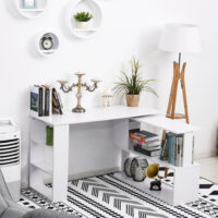 Eck-Schreibtisch Bürotisch 180-Grad-Design mit Regal