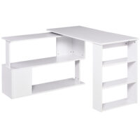 Eck-Schreibtisch Bürotisch 180-Grad-Design mit Regal
