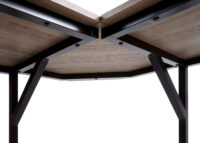 Eck-Schreibtisch Computertisch 76x175x100cm MDF Metall natur