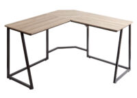 Eck-Schreibtisch Computertisch 76x175x100cm MDF Metall natur