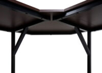 Eck-Schreibtisch Computertisch 76x196x110cm MDF Metall dunkelbraun