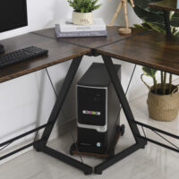 Eck-Schreibtisch Computertisch Metall 155x115cm