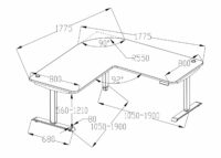 Eck-Schreibtisch elektrisch höhenverstellbar mit Memory
