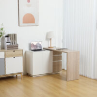 Eckschreibtisch 360° drehbarer Computertisch 175x40x75cm