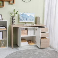 Eckschreibtisch 360° drehbarer Computertisch 175x40x75cm