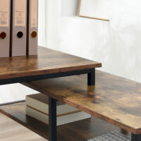 Eckschreibtisch Computer Schreibtisch Rustik Braun 135x90x79cm