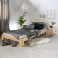 Einzelbett Holzbett 90x200cm Natur