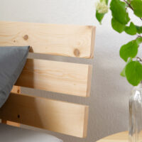 Einzelbett Holzbett 90x200cm Natur