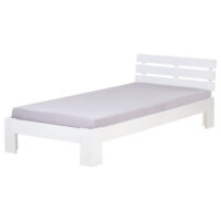 Einzelbett Holzbett 90x200cm Weiss