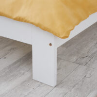 Einzelbett mit Lattenrost 90x200cm Weiss