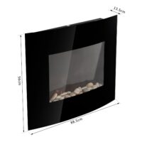 Elektrische Heizung Wandkamin 89,2 x 13,5 x 48cm