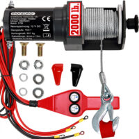 Elektrische Seilwinde - 12V - 907kg