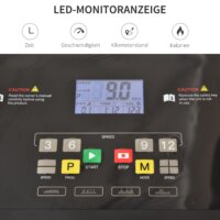 Elektrisches Laufband Klappbar 12 Programme LED-Display  