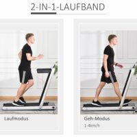 Elektrisches Laufband mit LED-Display Klappbar 1-12 Km/h