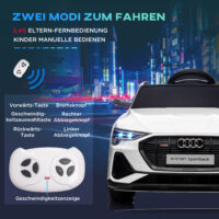Elektroauto Kinderauto Audi e-tron lizenziert Weiss