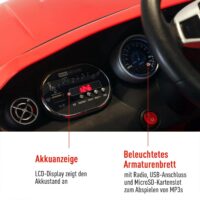 Elektroauto Kinderauto Mercedes Benz AMG rot